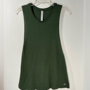 ALO Yoga Dark Green Tank Top